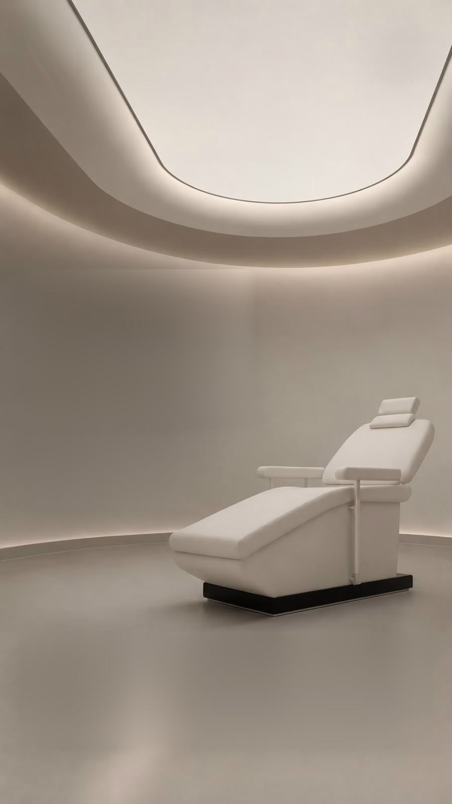 Lyst behandlingsrom med moderne behandlingsstol